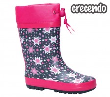 CRECENDO, Girl Rain Boots, Stars Design.
